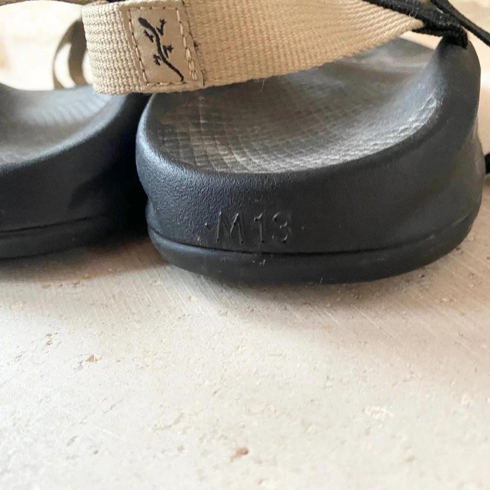 Chaco Z1 Classic Mens Sandals Black Tan Size M13 Adjustable Straps‎
